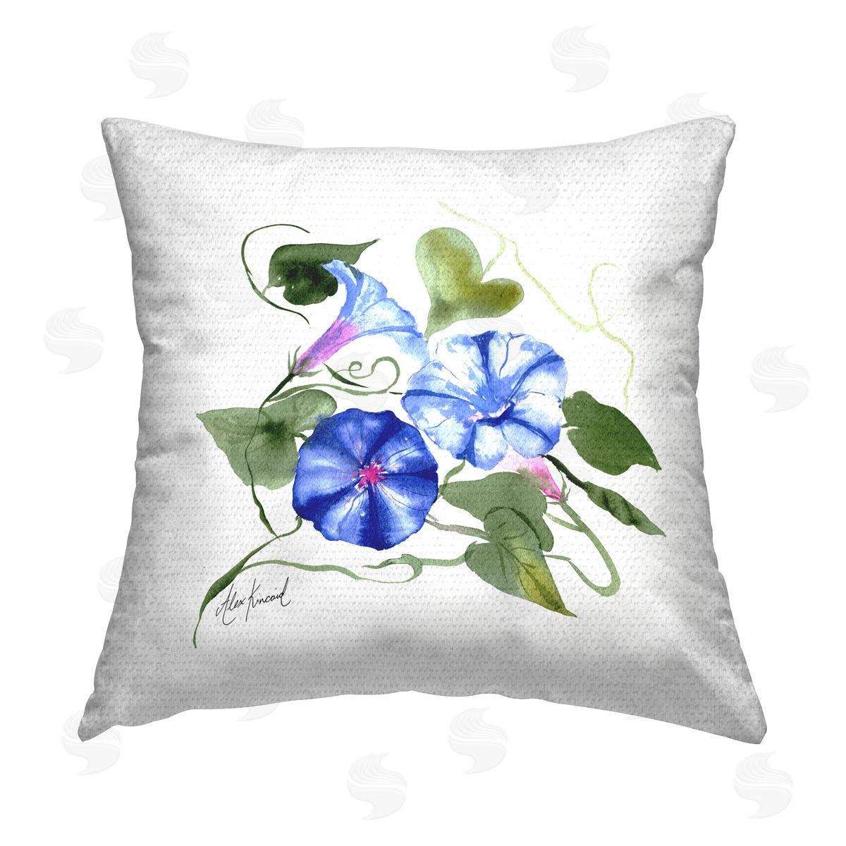 Alexandria Gilbert Kincaid Morning Glory Buds Outdoor Quick-Dry Polyester Printed Throw Pillow
