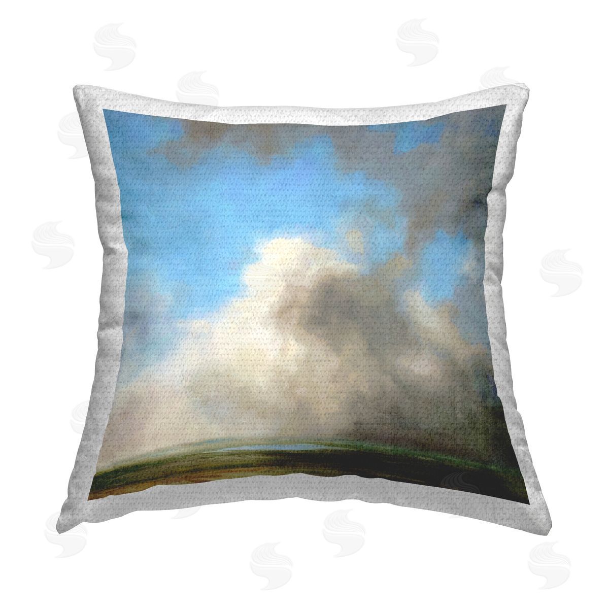 Suzanne Nicoll Rural Looming Clouds Outdoor Quick-Dry Polyester Printed Throw Pillow