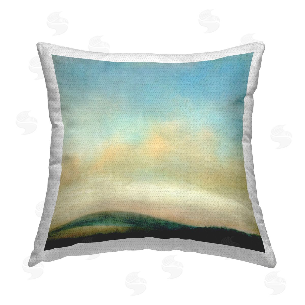 Suzanne Nicoll Distant Rural Hills Outdoor Quick-Dry Polyester Printed Throw Pillow