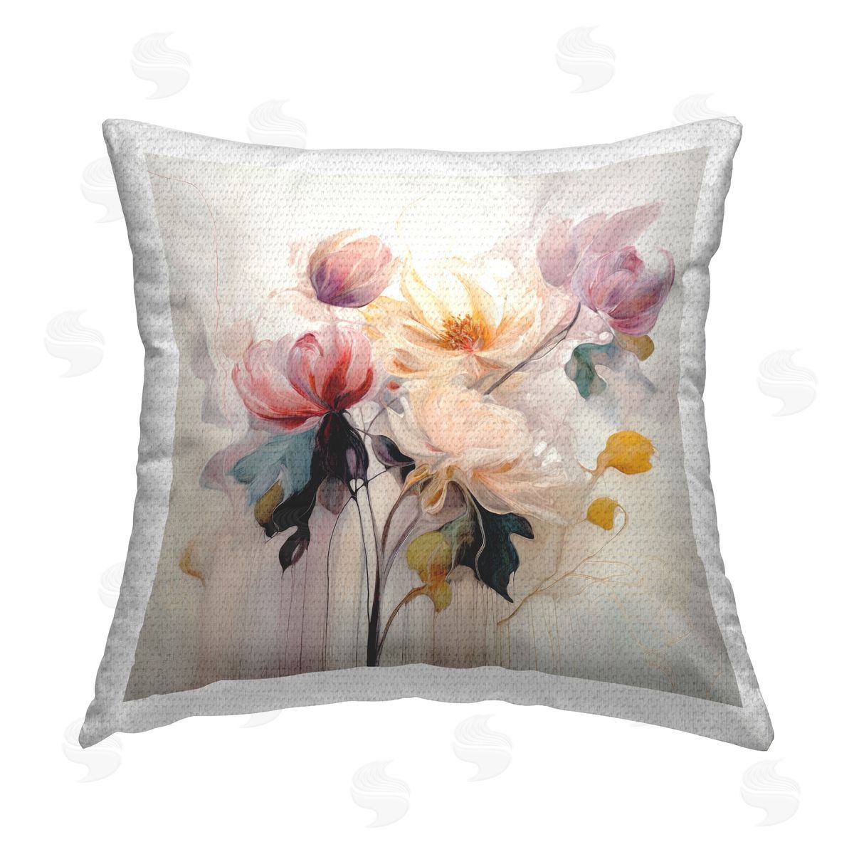 Irena Orlov Elegant Blooms in Harmony Outdoor Quick-Dry Polyester Printed Throw Pillow