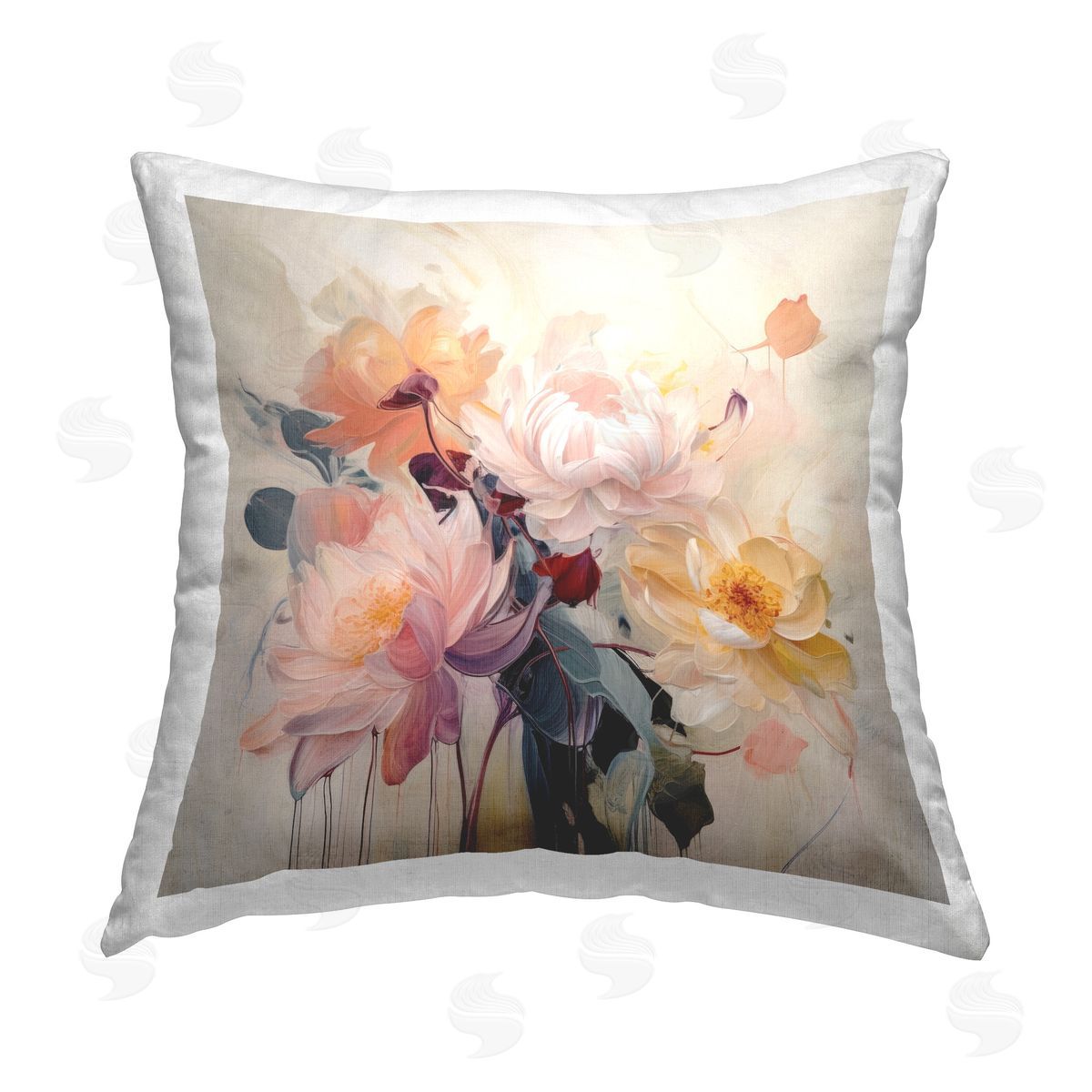 Irena Orlov Elegant Blooms Collage Printed Plush Polyester Throw Pillow