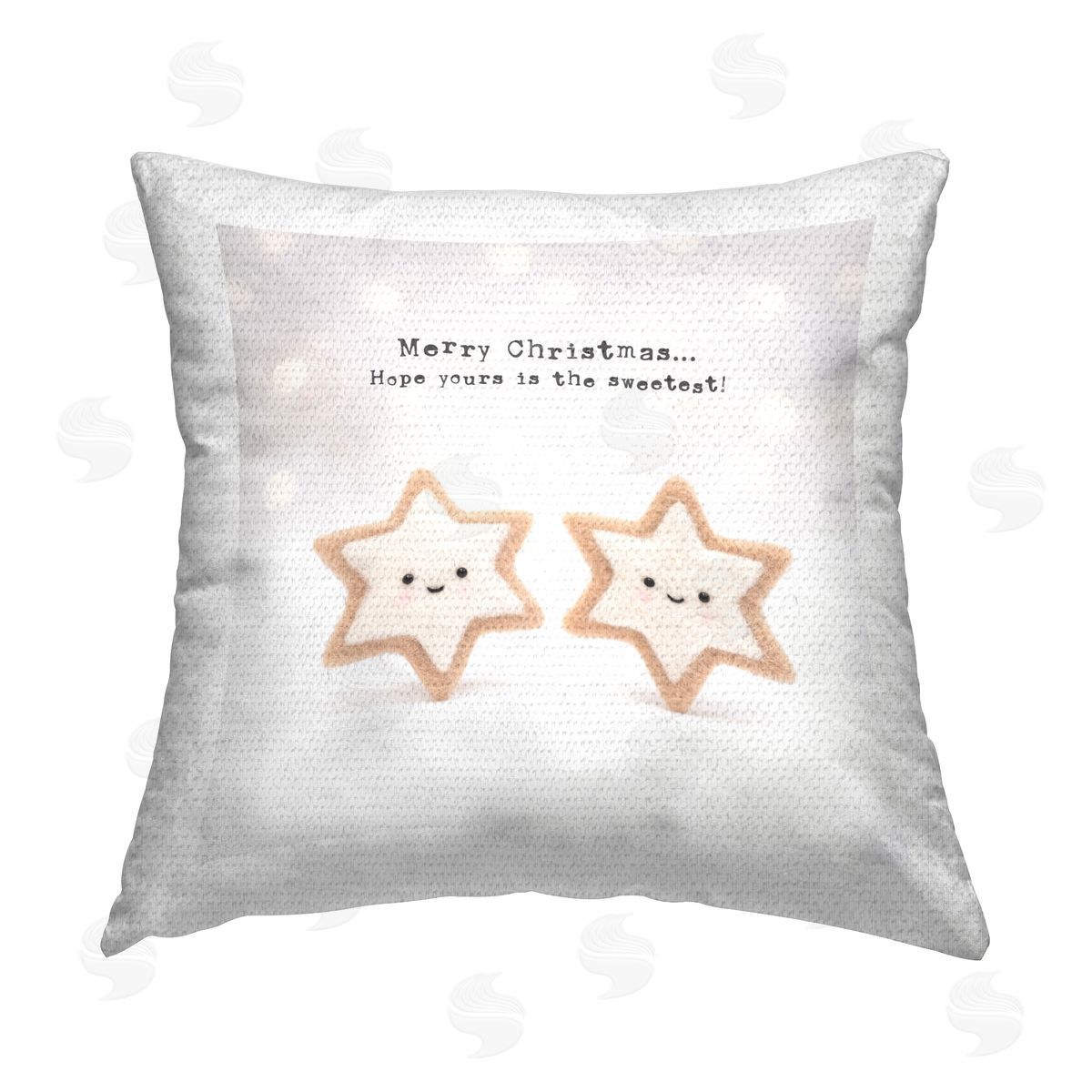 Lemon & Sugar Sweetest Christmas Cookies Outdoor Quick-Dry Polyester Printed Throw Pillow