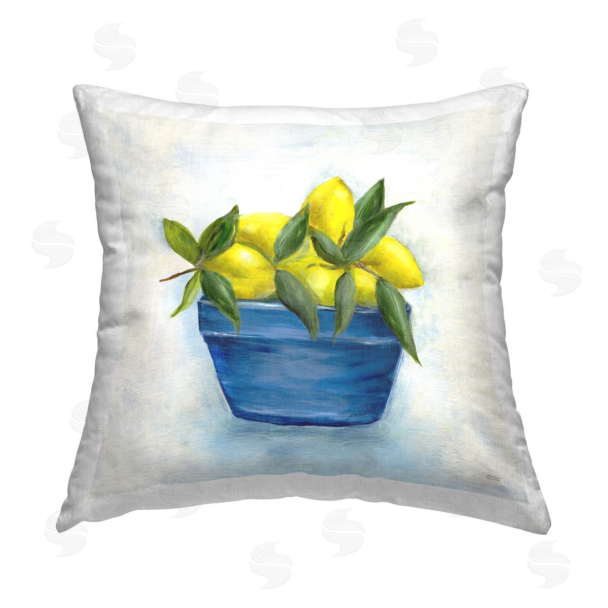 Marilyn Dunlap Bowl of Lemons Printed Plush Polyester Throw Pillow