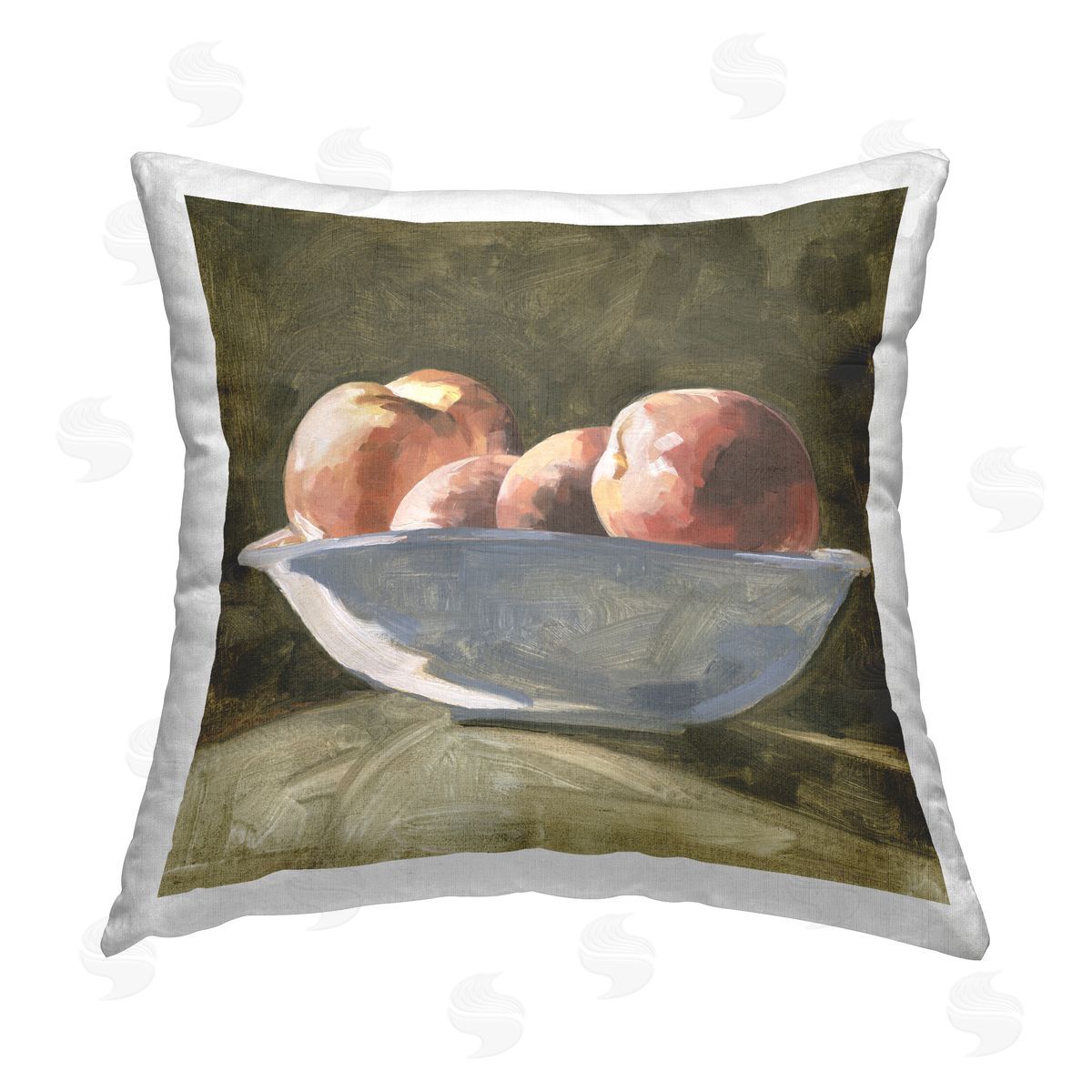 Emma Caroline Traditional Fruit Bowl Printed Plush Polyester Throw Pillow