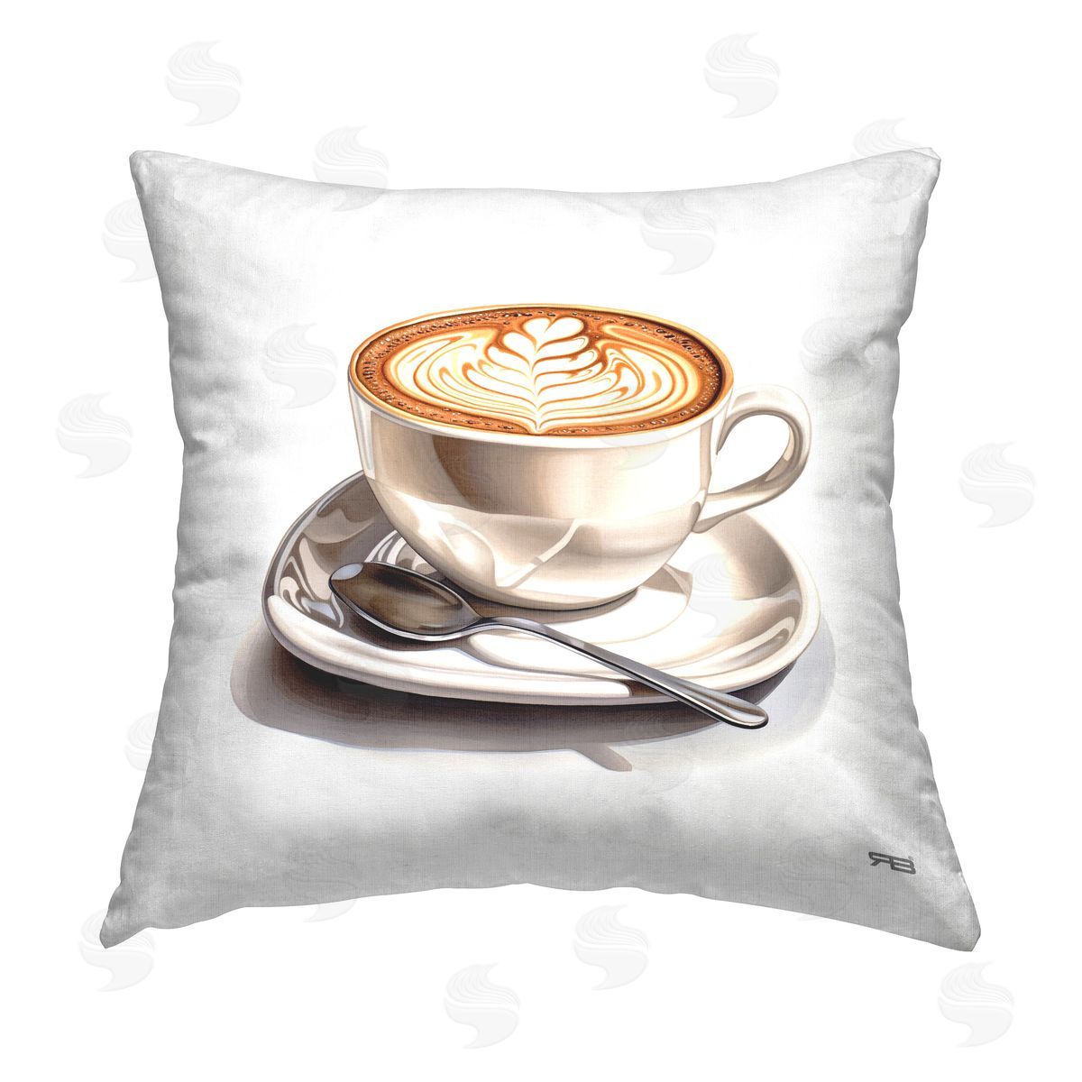 RB Rich Latte Mug Printed Plush Polyester Throw Pillow