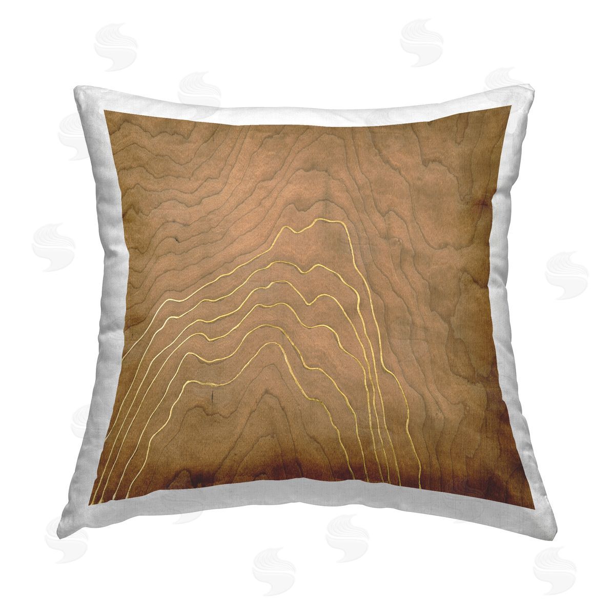 Vanna Lam Grain Pattern with Glam Printed Plush Polyester Throw Pillow