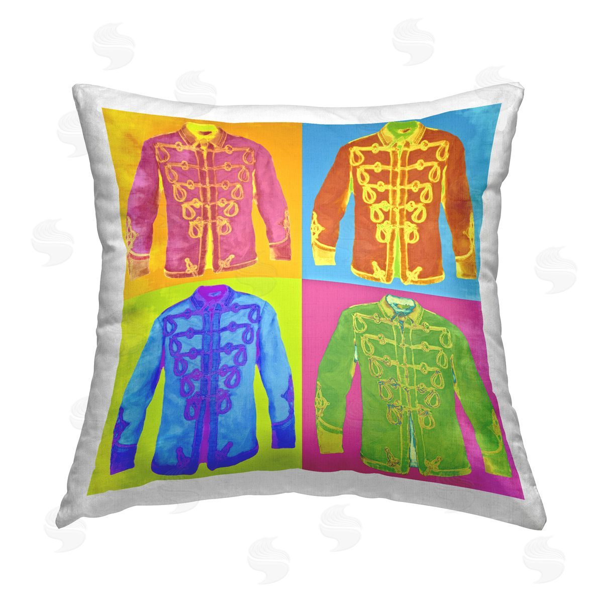 Graffitee Studios Abstract Historical Coats Printed Plush Polyester Throw Pillow