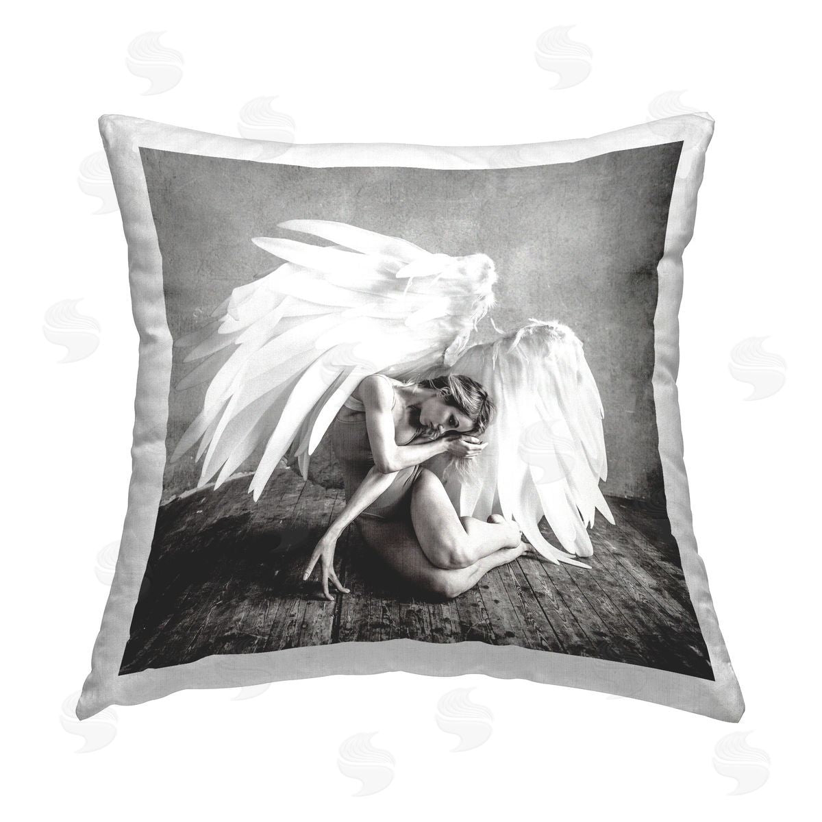PhotoINC. Studio Spiritual Angel Woman Printed Plush Polyester Throw Pillow