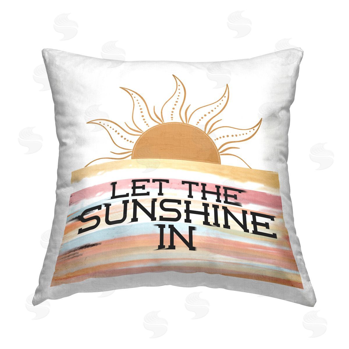 Kim Allen Summer Sunshine Phrase Printed Plush Polyester Throw Pillow