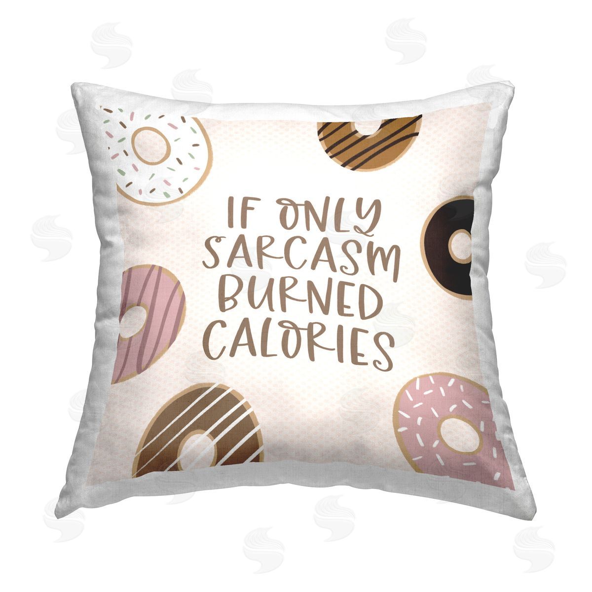 Lady Louise Designs Sarcasm Burned Calories Printed Plush Polyester Throw Pillow