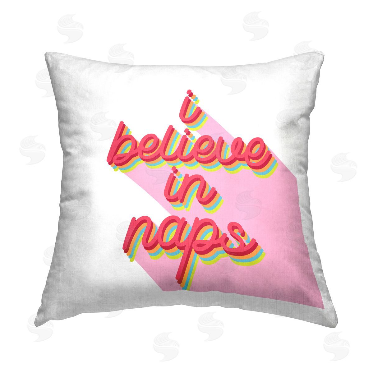 Stupell Studio Bold Believe in Naps Printed Plush Polyester Throw Pillow