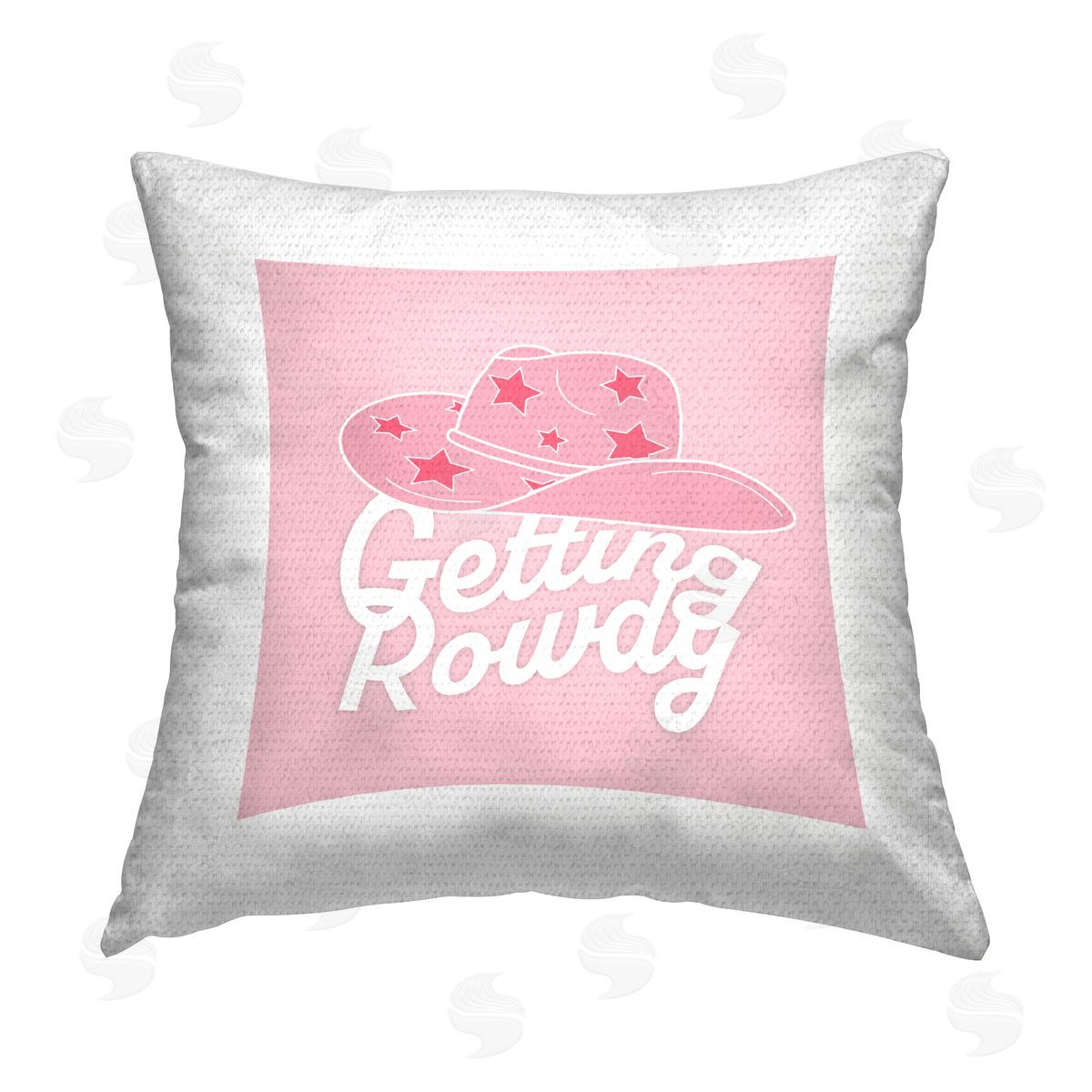 Corinne Rose Designs Western Getting Rowdy Outdoor Quick-Dry Polyester Printed Throw Pillow