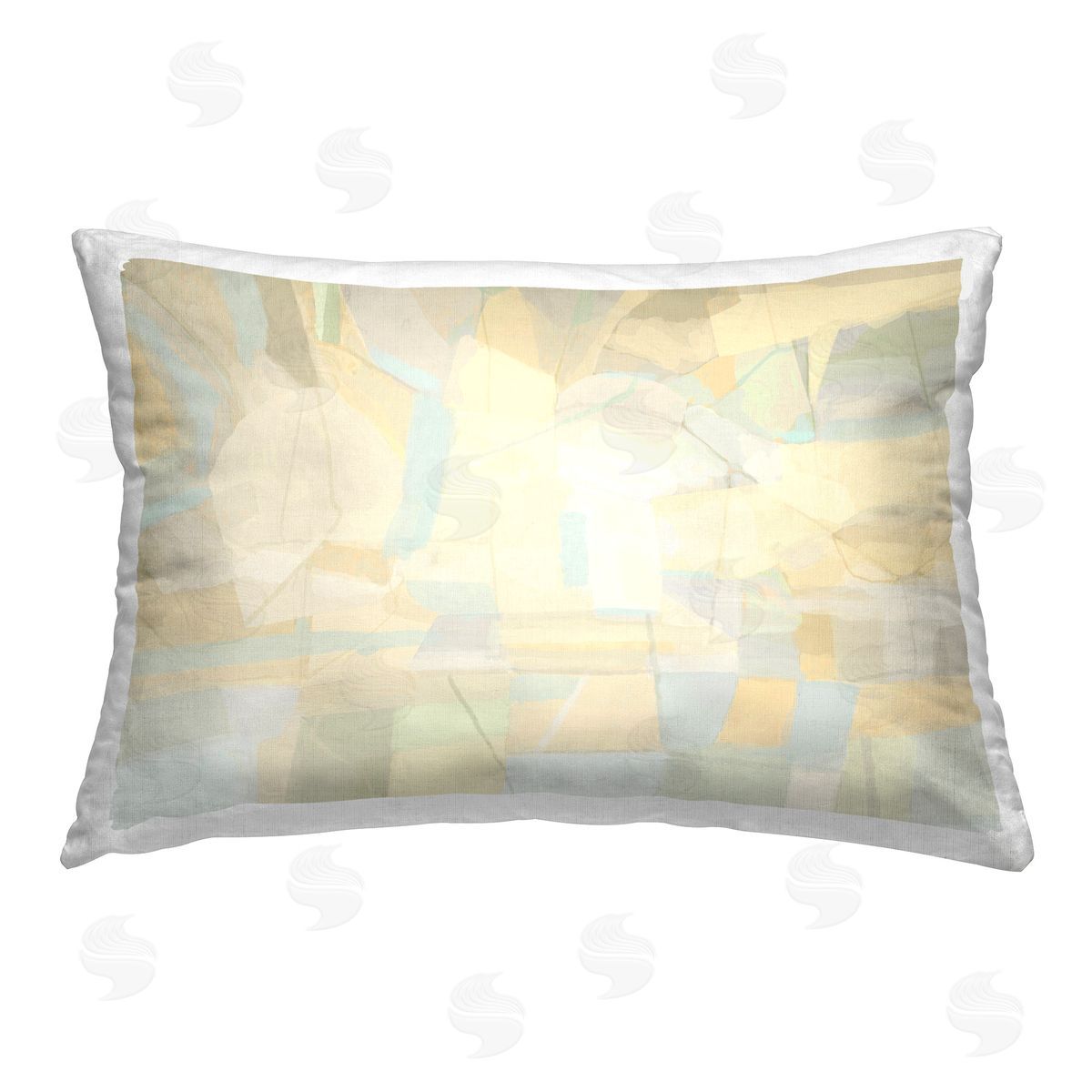 Michael Tienhaara Geometric Neutral Expression Printed Plush Polyester Throw Pillow