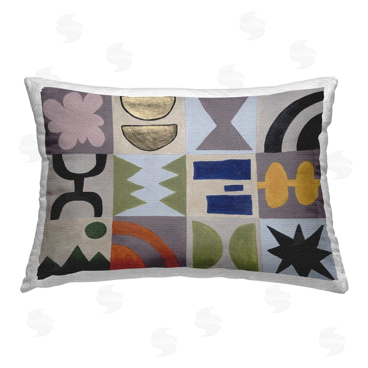 Michael Willett Contemporary Nature Patterns Outdoor Quick-Dry Polyester Printed Throw Pillow
