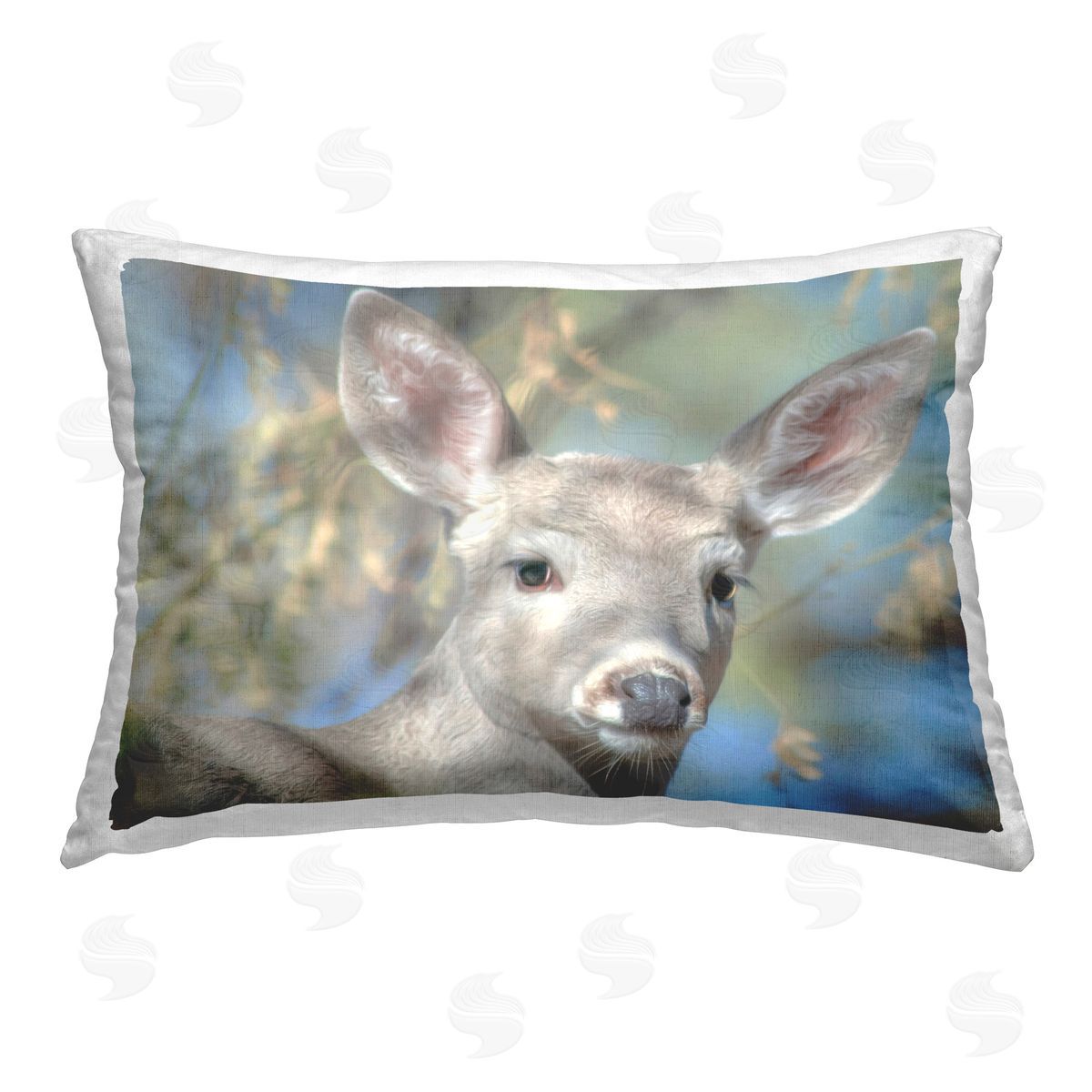 Murray Bolesta Majestic Fawn Portrait Printed Plush Polyester Throw Pillow