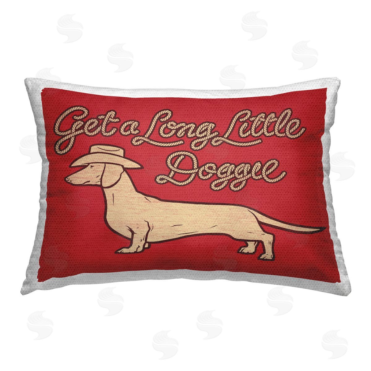 Jedco Brands Inc. Long Little Doggie Outdoor Quick-Dry Polyester Printed Throw Pillow