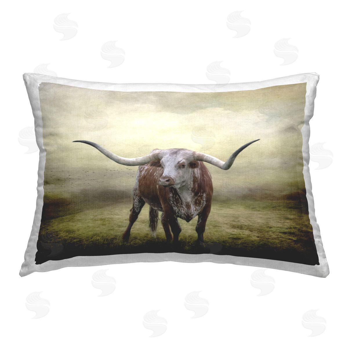 Kelley Parker Pride Of The Longhorn Printed Plush Polyester Throw Pillow