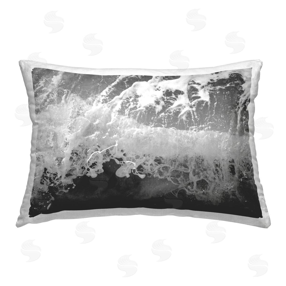 Nathan Larson Pacific Ocean Splash Printed Plush Polyester Throw Pillow