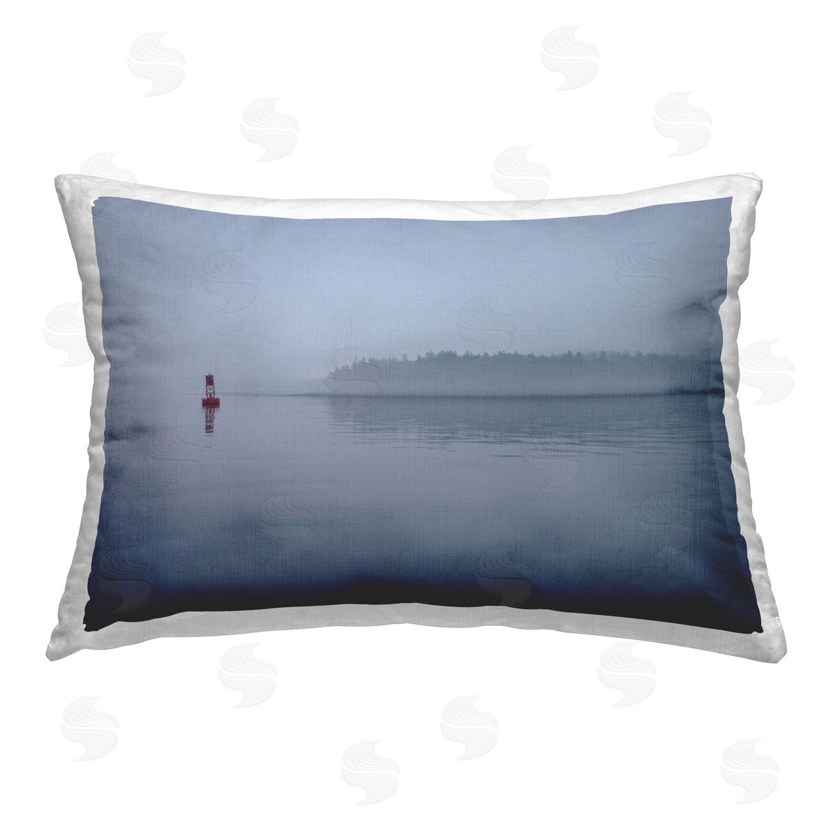 Belinda Aldrich Penobscot Bay Landscape Printed Plush Polyester Throw Pillow