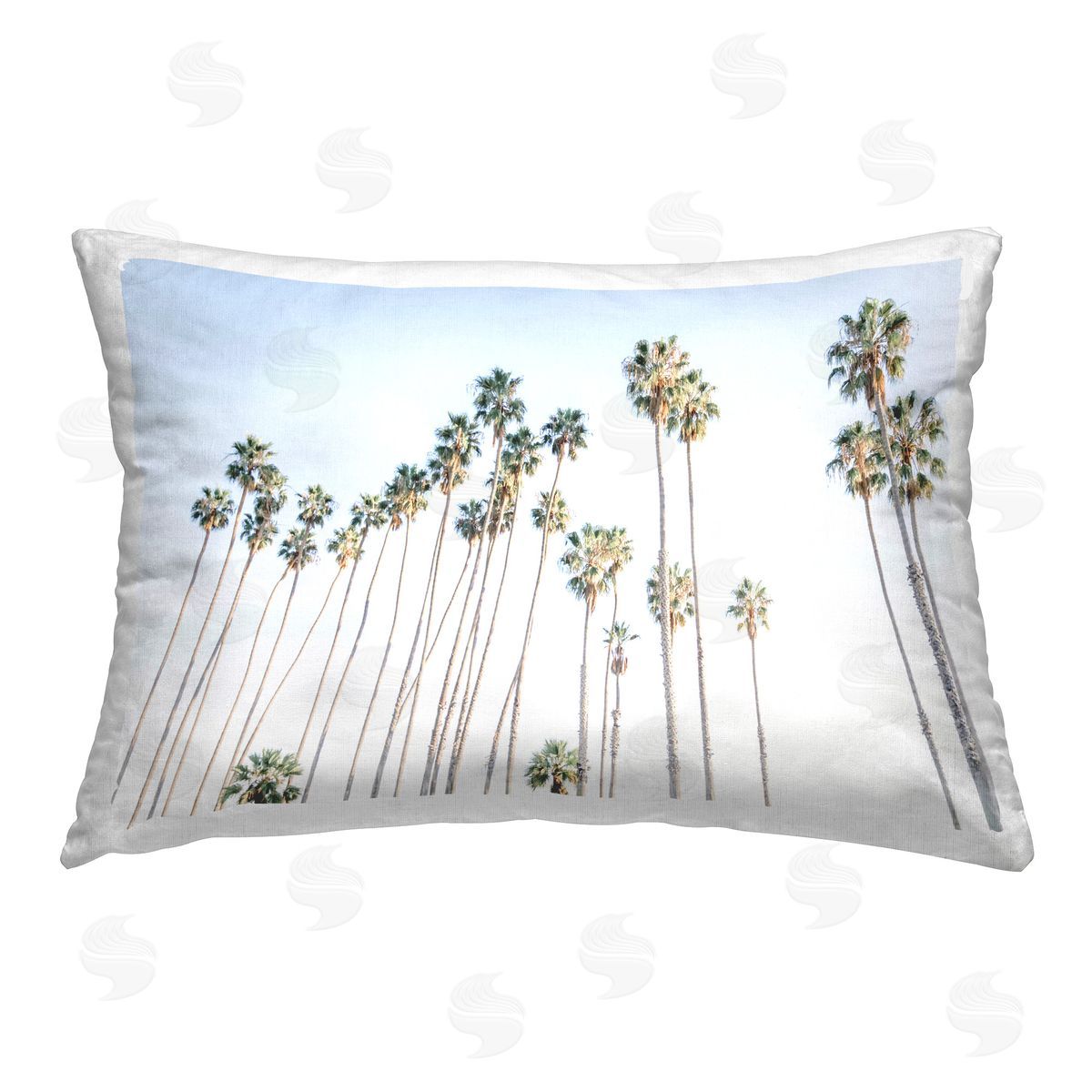 Elena Chukhlebova Tall Tropical Palms Printed Plush Polyester Throw Pillow