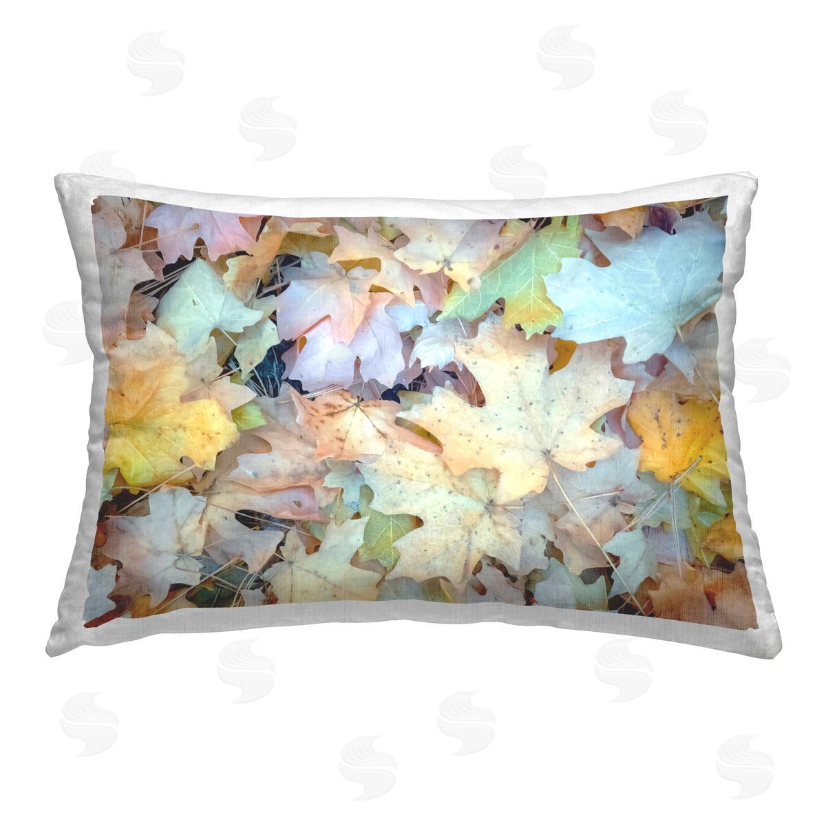 Murray Bolesta Fallen Fall Foliage Printed Plush Polyester Throw Pillow
