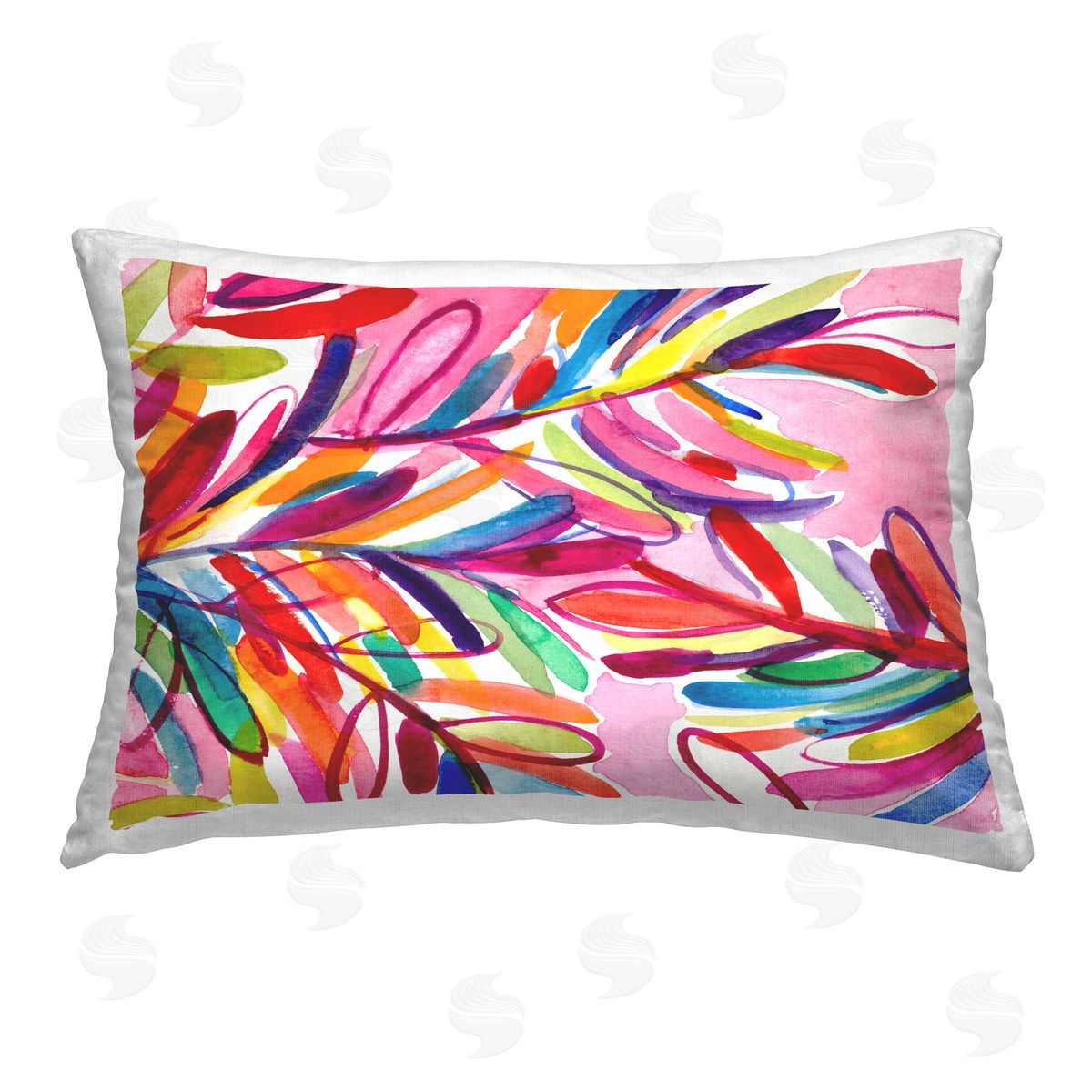Lanie Loreth Bold Tropical Leaves Printed Plush Polyester Throw Pillow