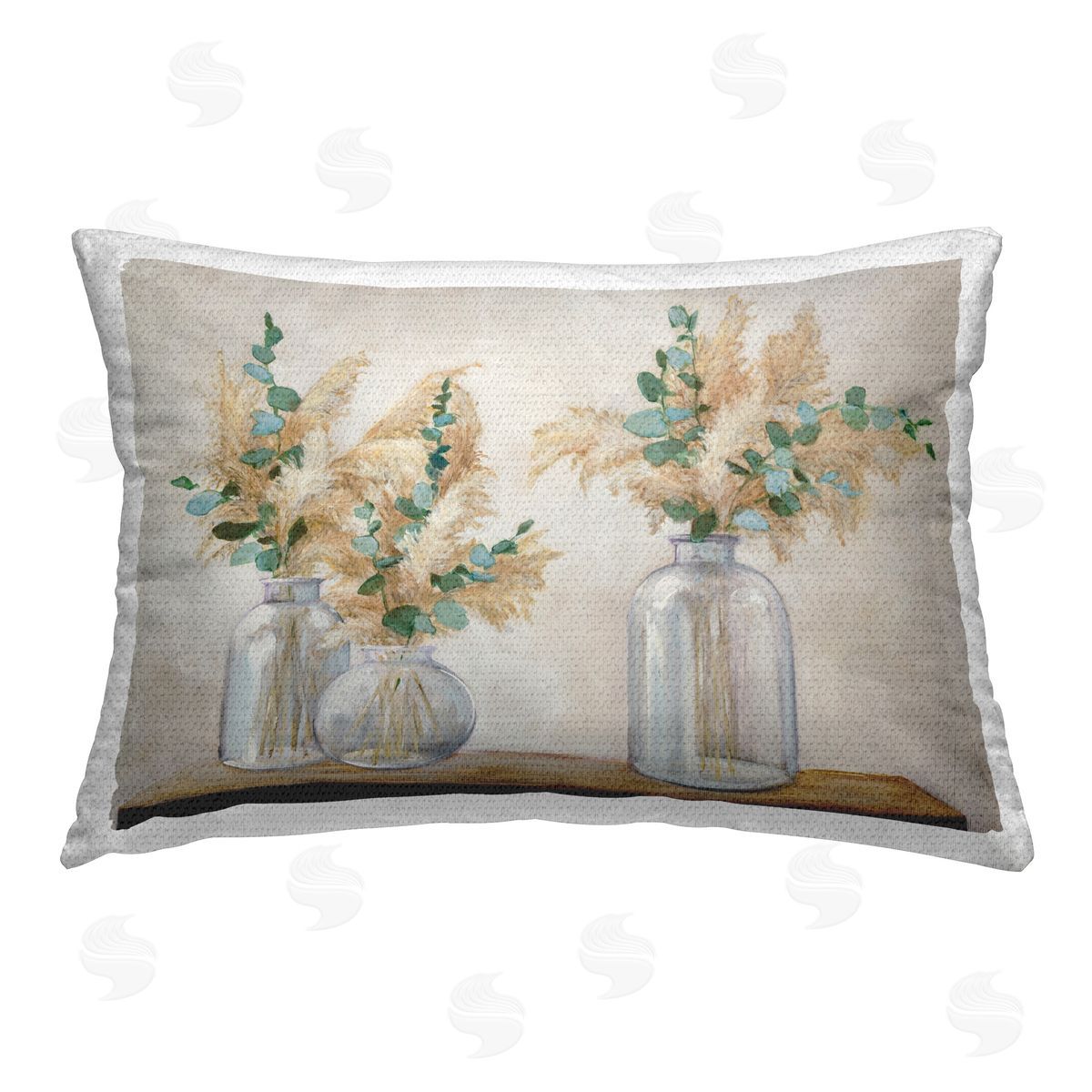 Julia Purinton Pampas & Eucalyptus Outdoor Quick-Dry Polyester Printed Throw Pillow