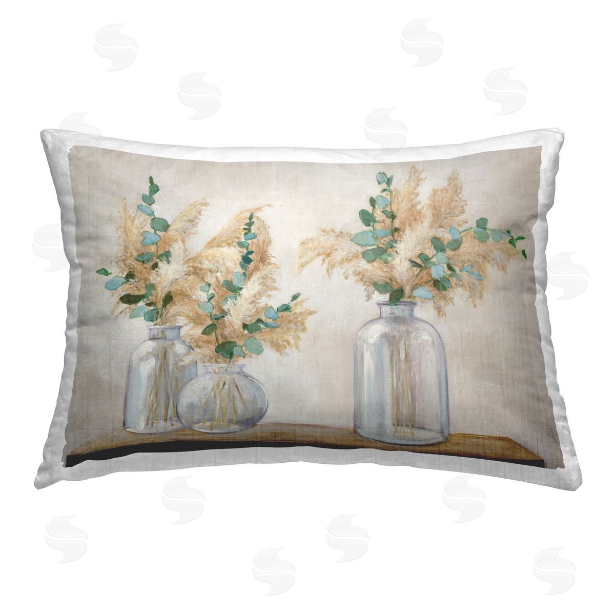 Julia Purinton Pampas & Eucalyptus Printed Plush Polyester Throw Pillow