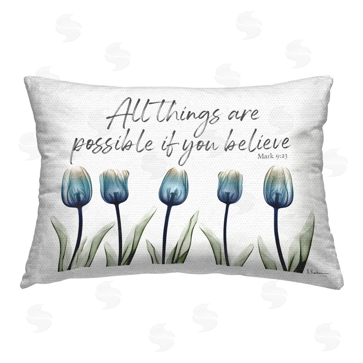 Albert Koetsier All Things Possible Tulips Outdoor Quick-Dry Polyester Printed Throw Pillow