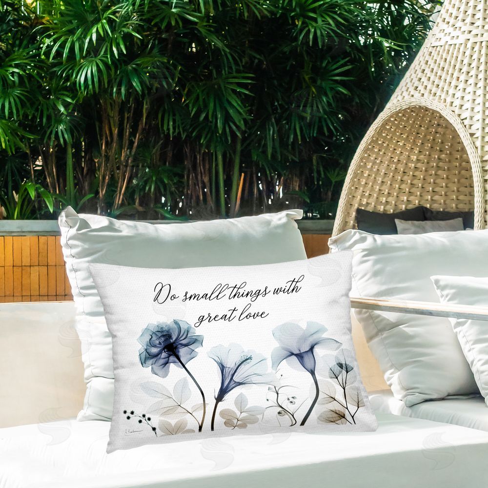 Albert Koetsier With Great Love Floral Outdoor Quick-Dry Polyester Printed Throw Pillow in Back Yard