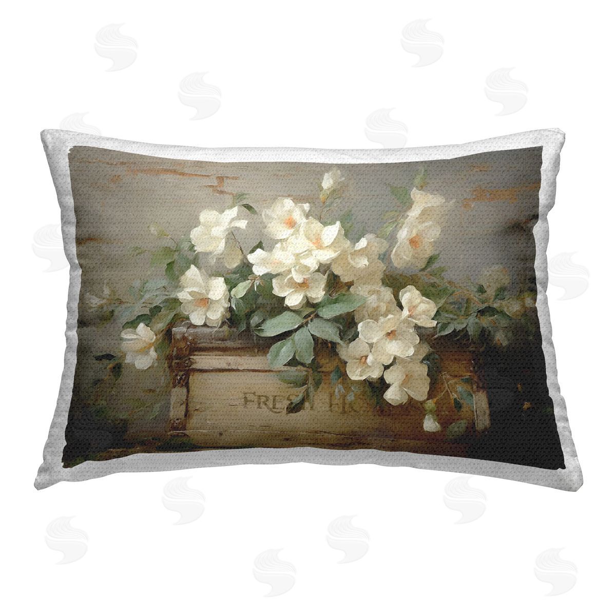 Ramona Murdock Fresh Rustic Flowers Outdoor Quick-Dry Polyester Printed Throw Pillow