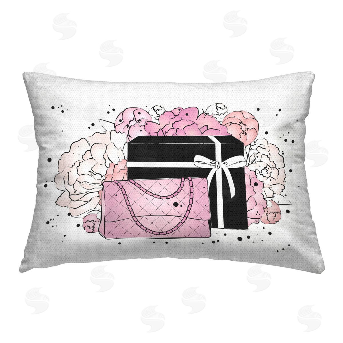 Martina Pavlova Peony Swathed Handbags Outdoor Quick-Dry Polyester Printed Throw Pillow