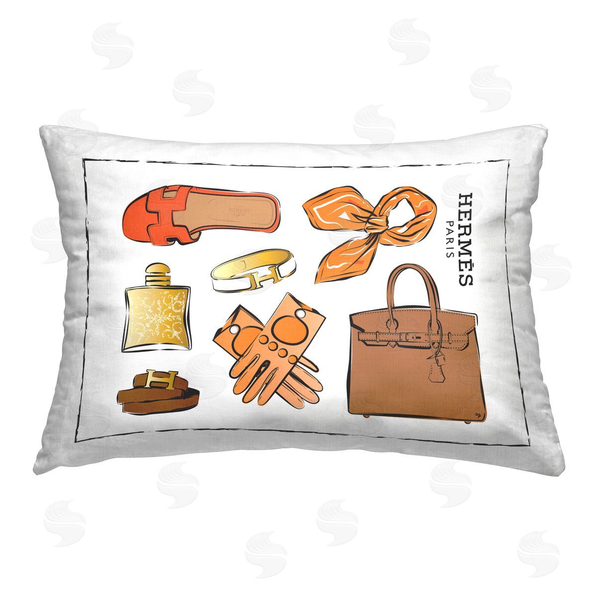 Martina Pavlova Trendy Neutral Fashion Printed Plush Polyester Throw Pillow