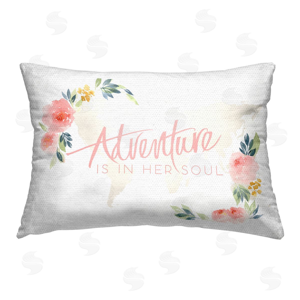 Lucille Price Floral Girl's Adventure Outdoor Quick-Dry Polyester Printed Throw Pillow