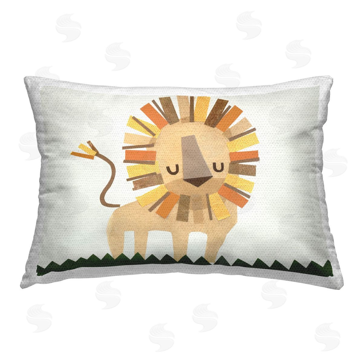 Jenny Westenhofer Cozy Corner Lion Outdoor Quick-Dry Polyester Printed Throw Pillow