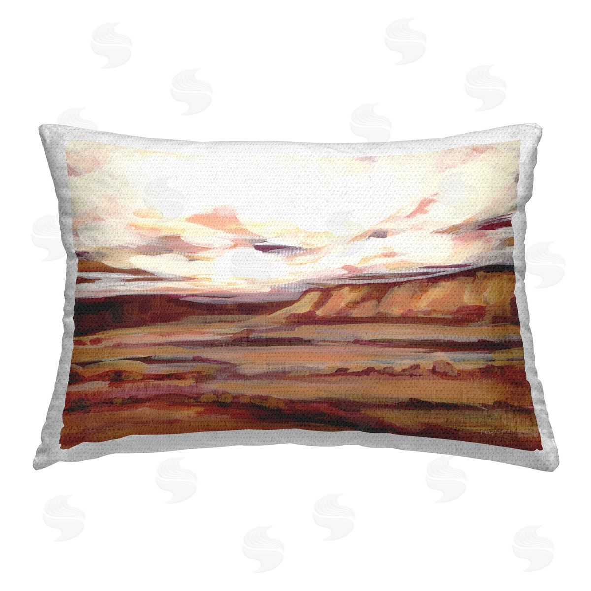 Haley Knighten Mauve Mesa Landscape Outdoor Quick-Dry Polyester Printed Throw Pillow