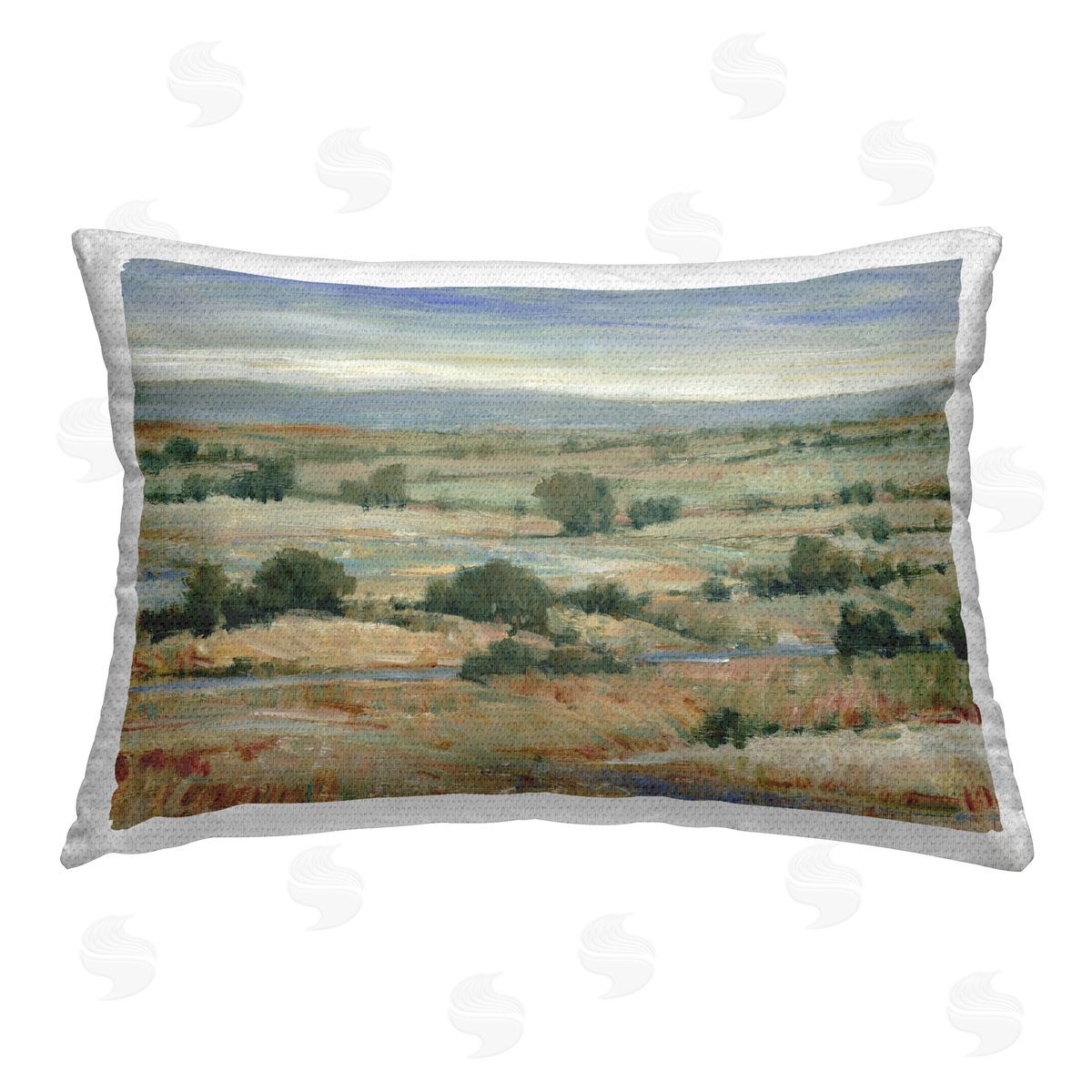 Tim O'Toole Distant Farmland View Outdoor Quick-Dry Polyester Printed Throw Pillow