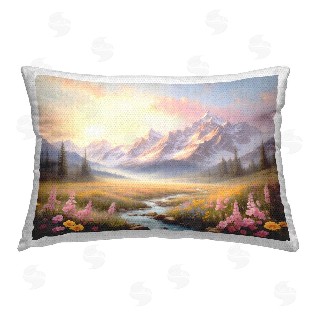 Denise Dundon Gentle Dawn Landscape Outdoor Quick-Dry Polyester Printed Throw Pillow