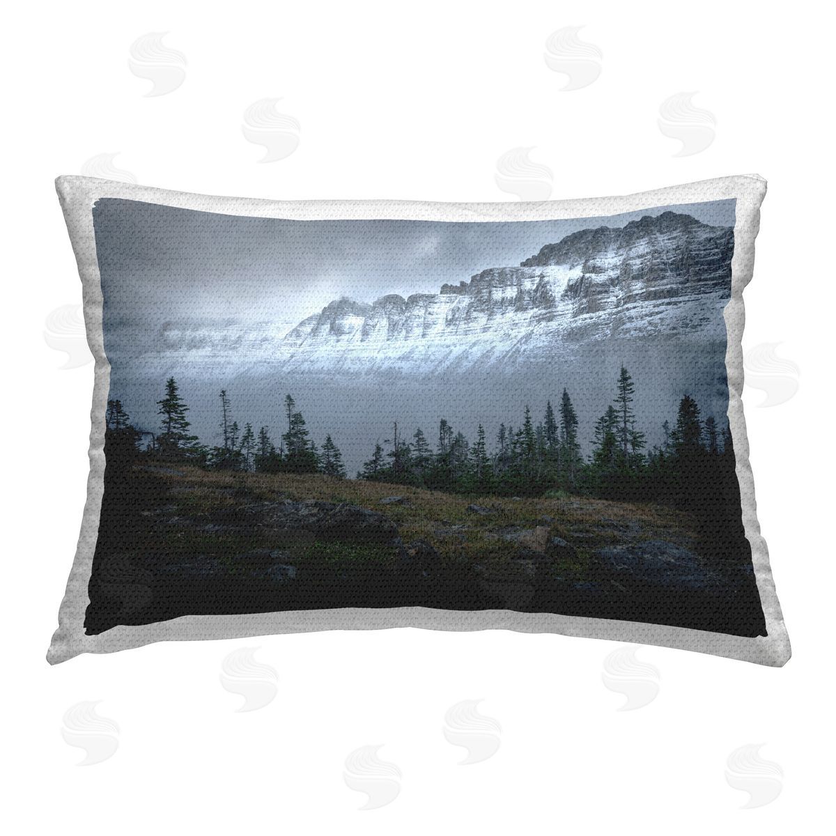 Hunter Page Photography First Snow Mountains Outdoor Quick-Dry Polyester Printed Throw Pillow