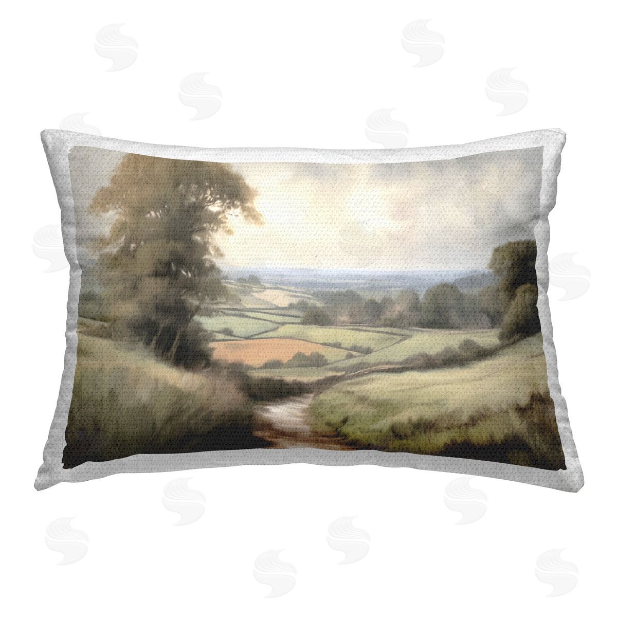 Kim Allen Country Walk Path Outdoor Quick-Dry Polyester Printed Throw Pillow