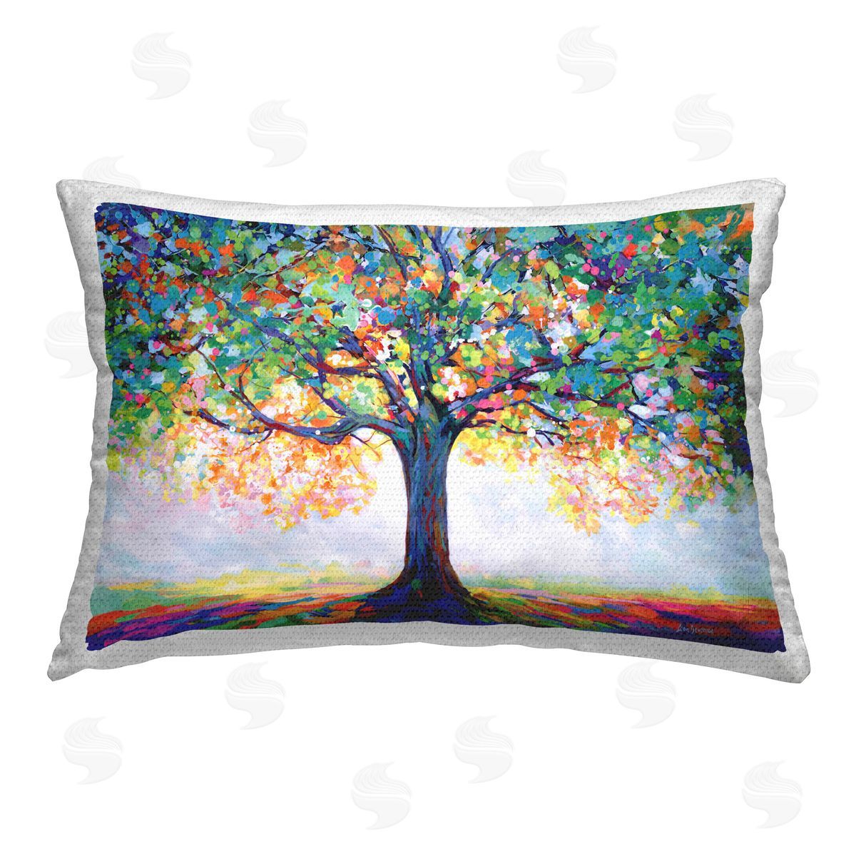 Leon Devenice Tree Of Opportunity Outdoor Quick-Dry Polyester Printed Throw Pillow
