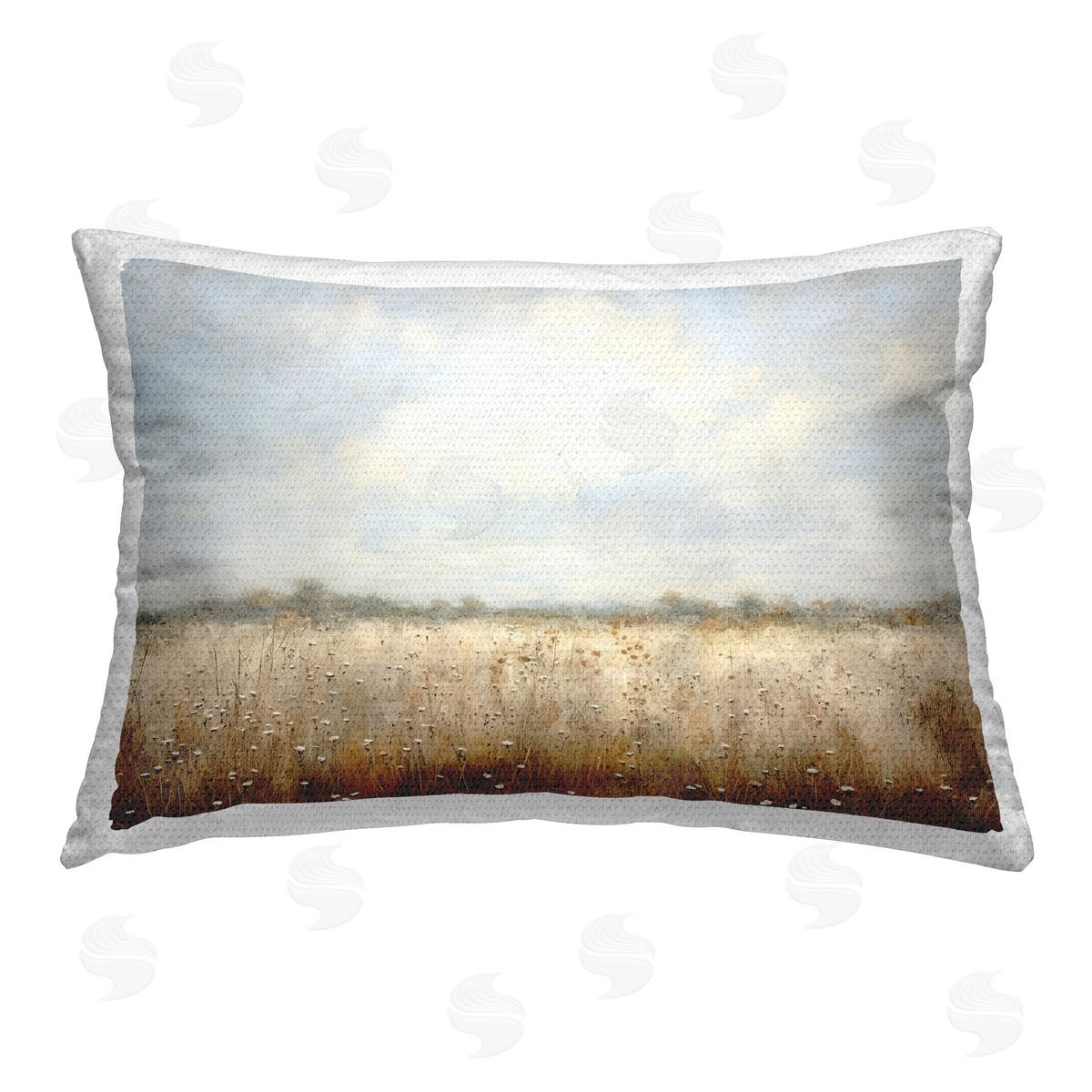 Roozbeh Bahramali Soft Daisy Field Outdoor Quick-Dry Polyester Printed Throw Pillow