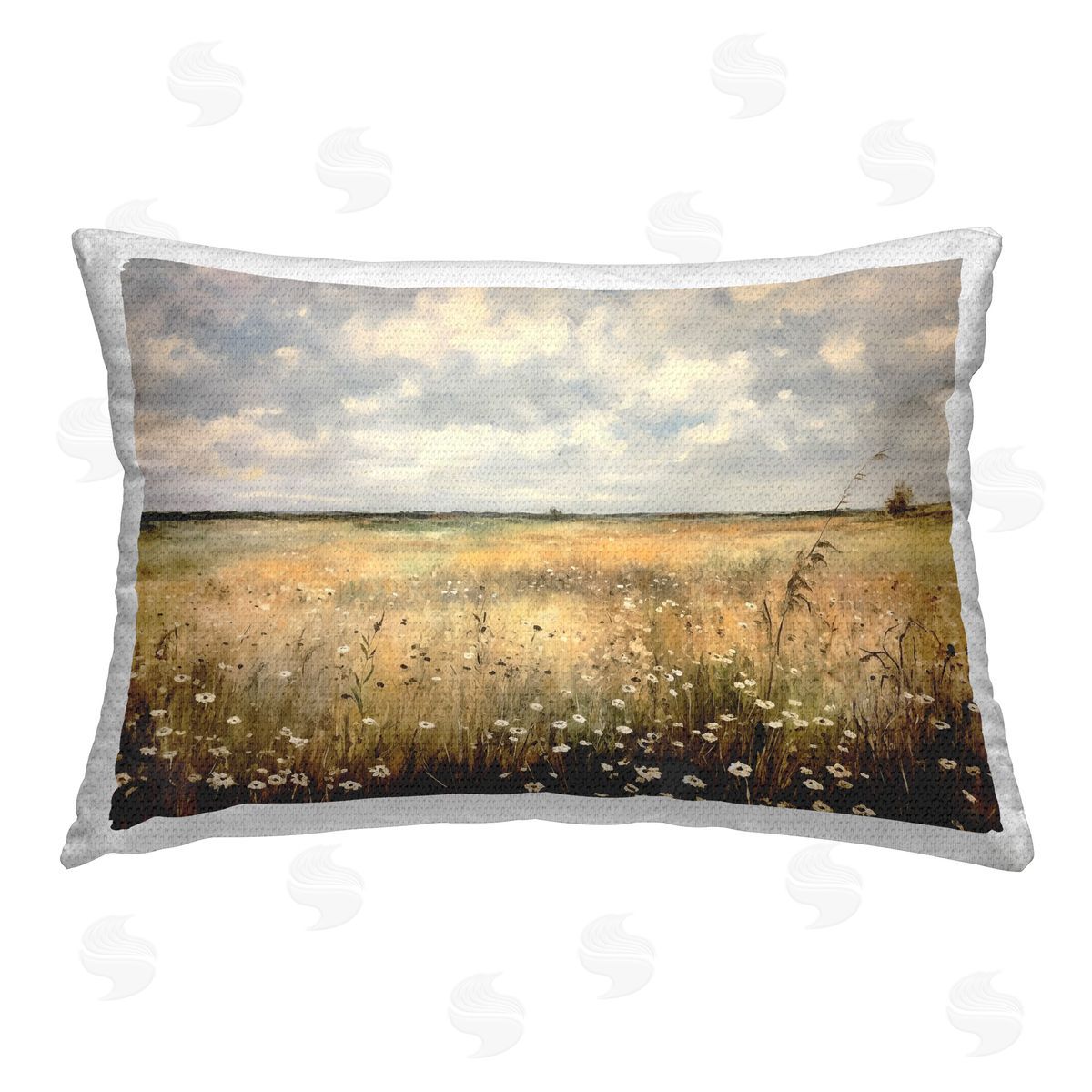 Roozbeh Bahramali Traditional County Field Outdoor Quick-Dry Polyester Printed Throw Pillow