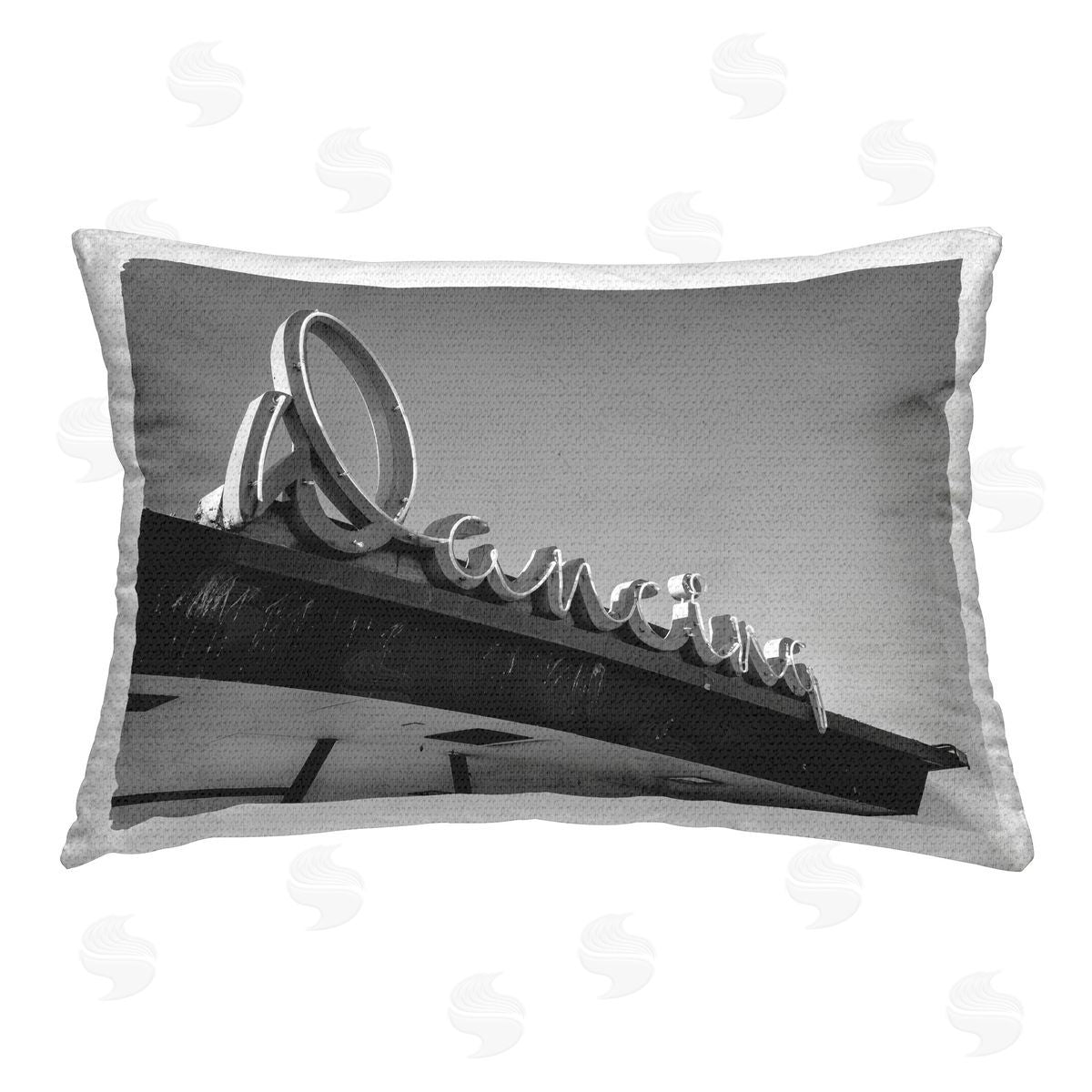 Stupell Studio Vintage Dancing Sign Outdoor Quick-Dry Polyester Printed Throw Pillow