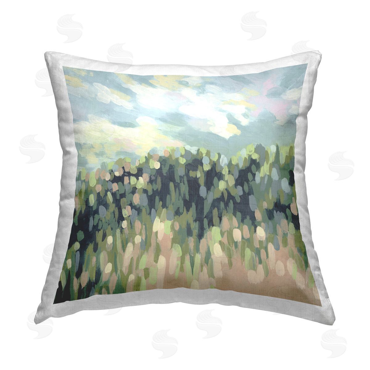 June Erica Vess Abstract Rural Plants Printed Plush Polyester Throw Pillow