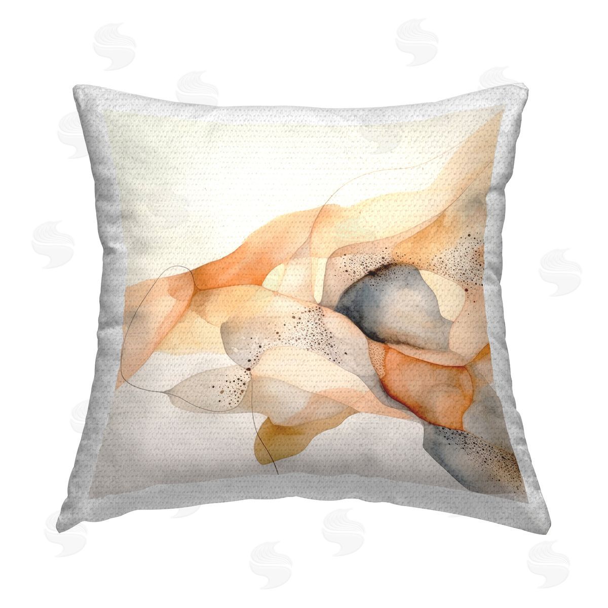 Irena Orlov Cascading Fluid Abstract Outdoor Quick-Dry Polyester Printed Throw Pillow