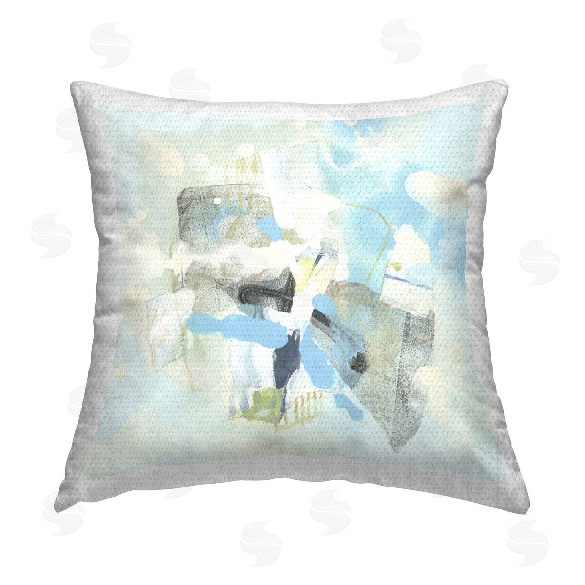 June Erica Vess Modern Paint Splash Abstract Outdoor Quick-Dry Polyester Printed Throw Pillow