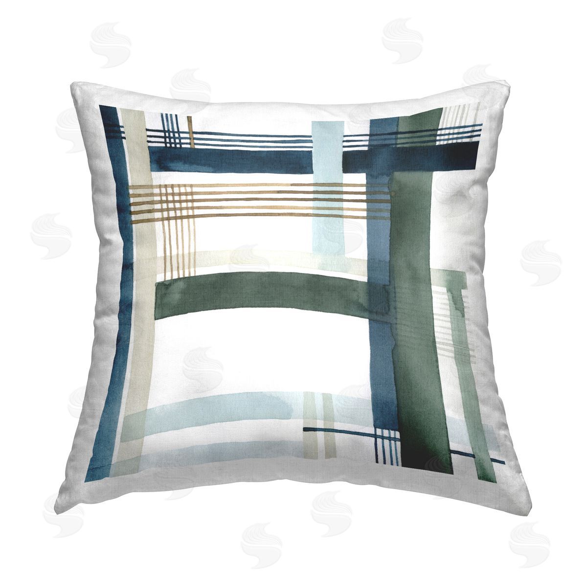 Grace Popp Modern Woven Pattern Printed Plush Polyester Throw Pillow