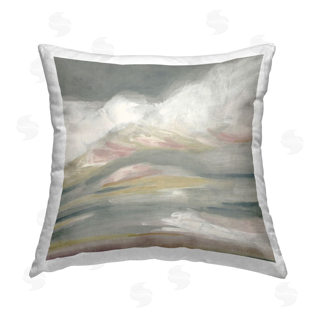 June Erica Vess Storm Clouds Abstraction Printed Plush Polyester Throw Pillow