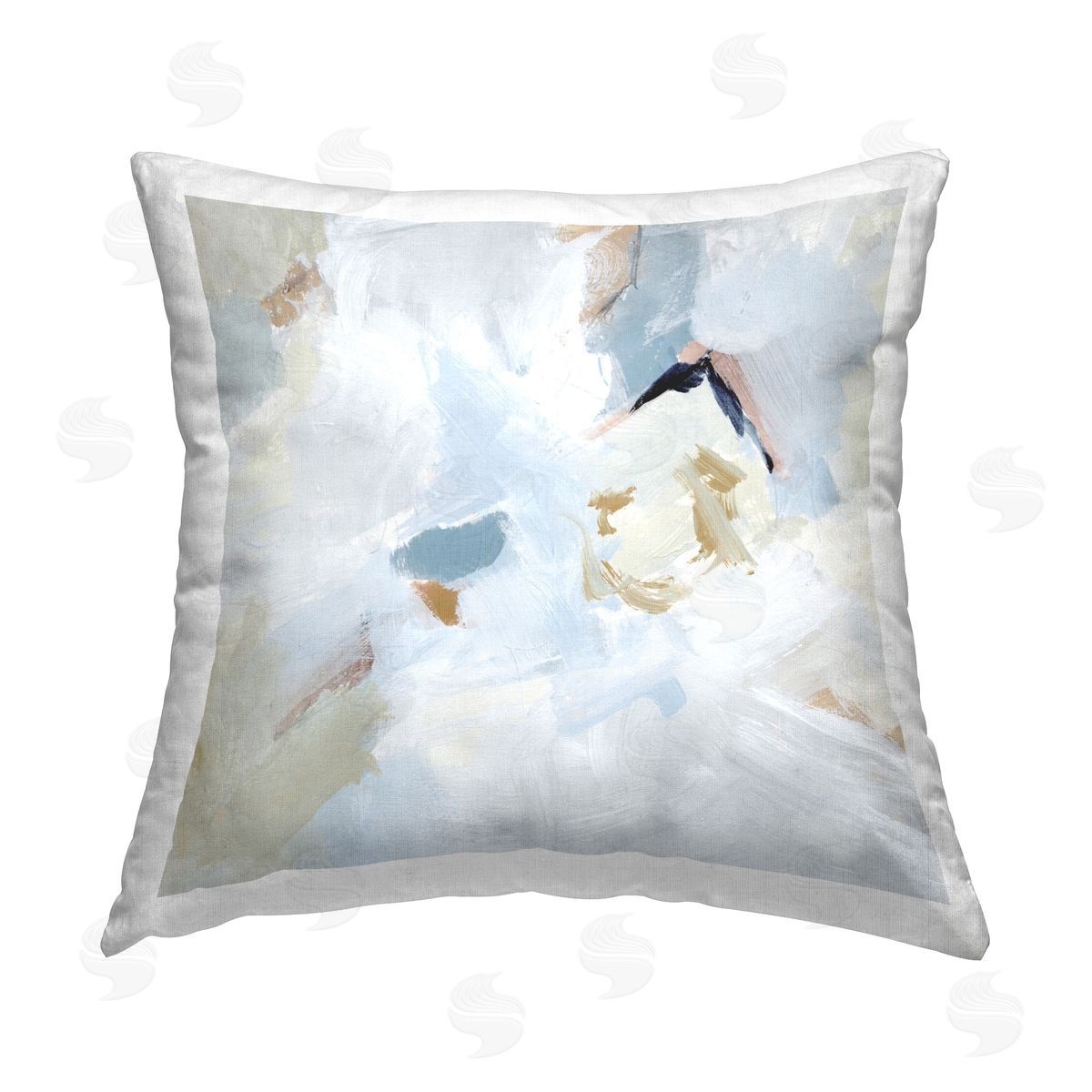 Victoria Barnes Soft Subtle Abstraction Printed Plush Polyester Throw Pillow